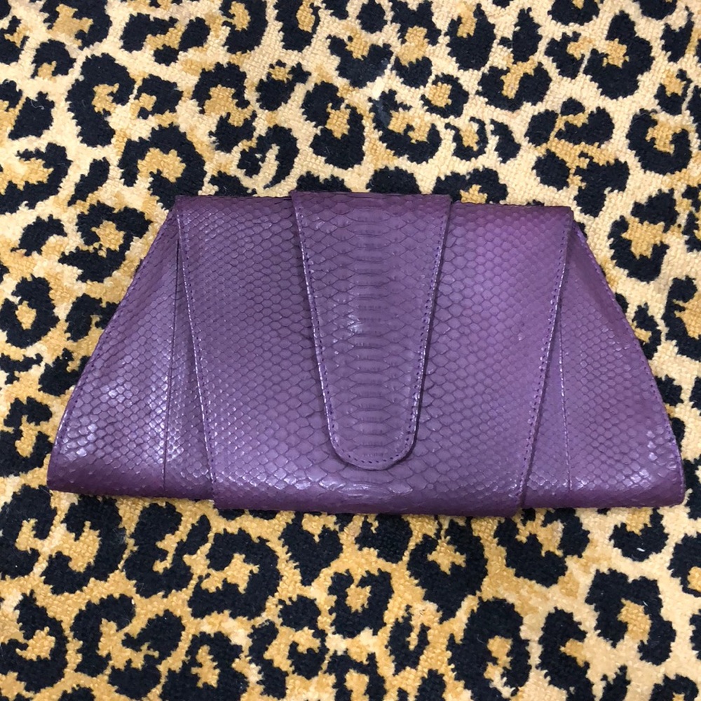 Wrap around clutch in purple